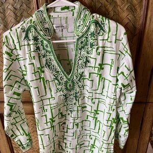 Sweet Lily beaded tunic top